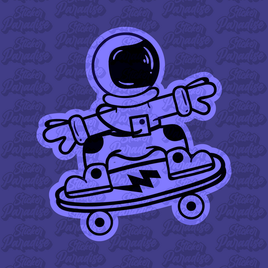 Vinyl Sticker Astronaut Cartoon Stil